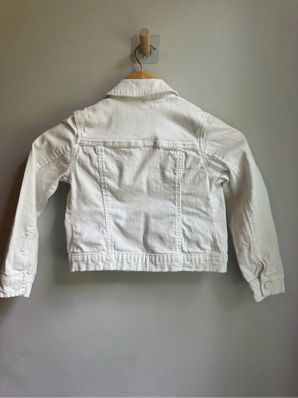 GAP Kids White Denim Jacket - Button-Front Trucker